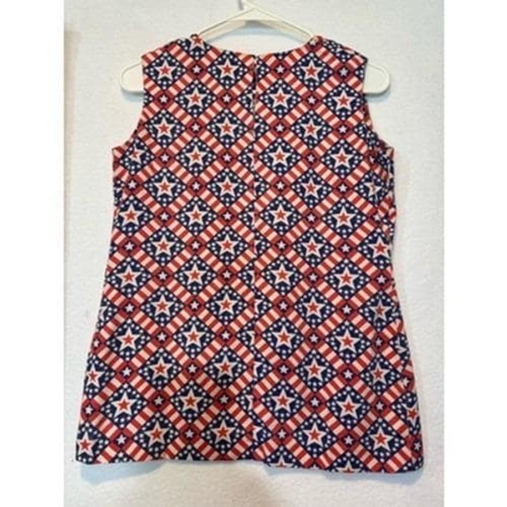 Vtg Handmade Women's 2 Pc Outfit USA Patriotic American Flag Small - Picture 9 of 16